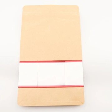 Center viewing window stand up kraft pouch