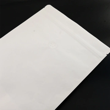 White Coffee Pouch With One Way Degassing Valve