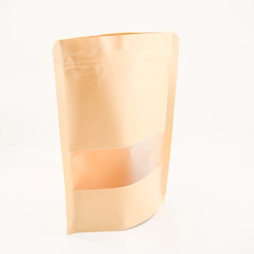 Kraft paper with clear film zipper sack
